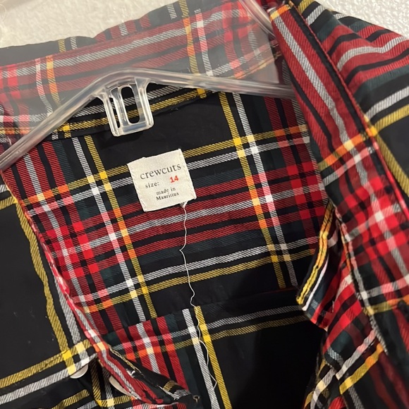 J. CREW CREWCUTS  Relaxed Fit Plaid Button Down L/S Shirt - Picture 2 of 5